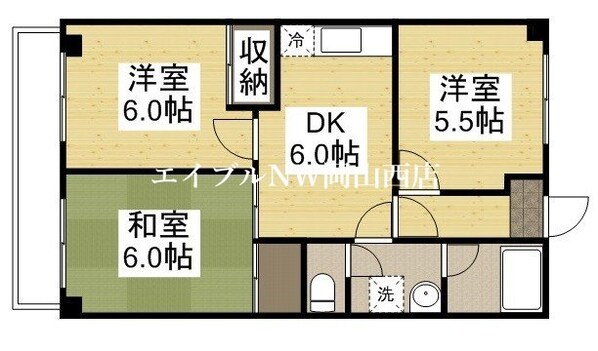 成広京町マンションの物件間取画像